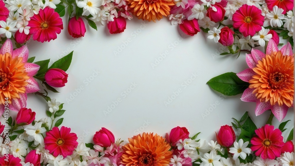 Floral border background Floral border background