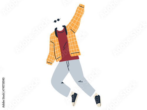 Clothes vector illustration. Stylish outfits showcase creativity and individuality wearer Wearing comfortable clothes is essential for relaxed and enjoyable day The clothes concept reflects