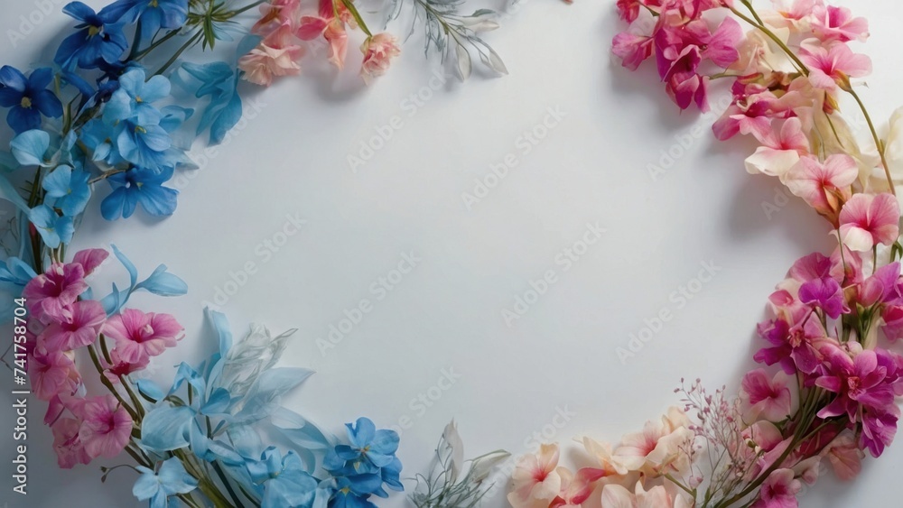 Obraz premium Floral border background