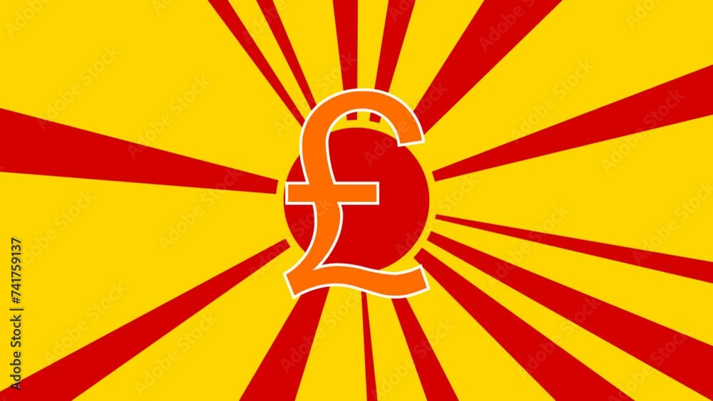 Pound symbol on the background of animation from moving rays of the sun. Large orange symbol increases slightly. Seamless looped 4k animation on yellow background Pound symbol on the background of animation from moving rays of the sun. Large orange symbol increases slightly. Seamless looped 4k animation on yellow background
