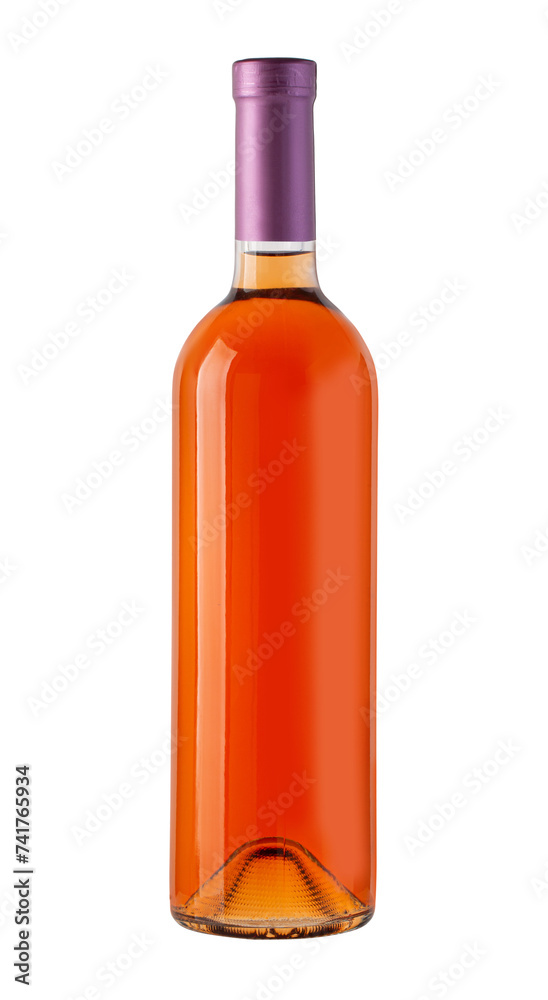 transparent wine bottle with red wine and cap transparent wine bottle with red wine and cap