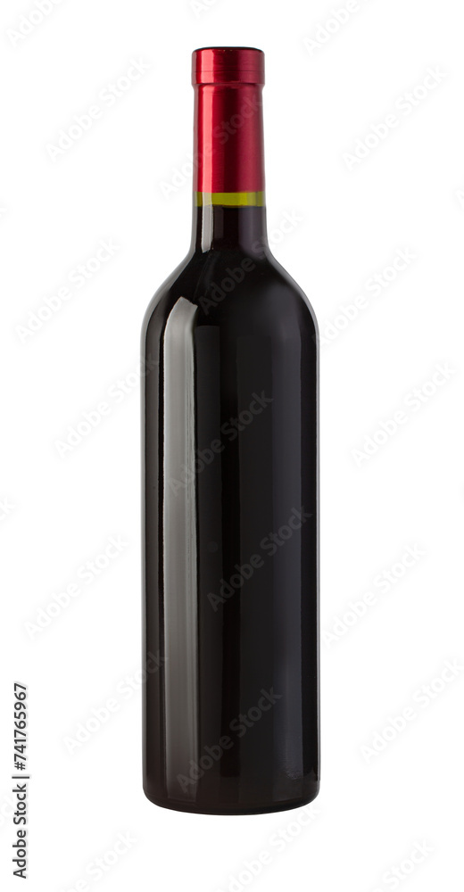 green wine bottle with red wine and red cap green wine bottle with red wine and red cap