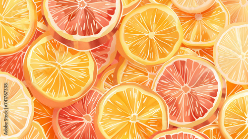 Vibrant orange slices background