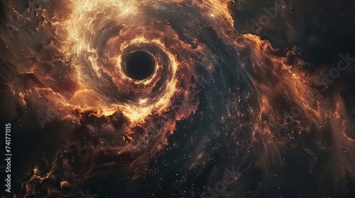 Galactic Elegance: Enigmatic Charm of a Black Hole