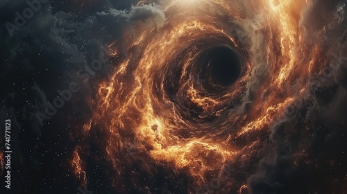 Galactic Elegance: Enigmatic Charm of a Black Hole