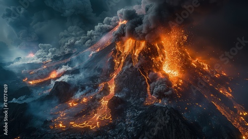 Volcanic Tempest: Immersing in the Intensity of a Volcanic Eruption through Photography