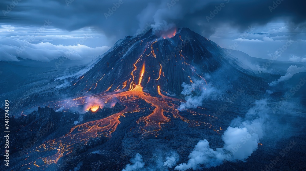 Looming Disaster: A Photographic Journey through the Ominous Eruption of a Volcano