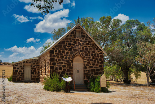 The simple, but beautiful St James Chapel in Kojarena, Greater Geraldton, Wheatbelt of Western Australia, by architect John C. Hawes. 