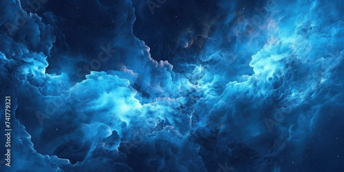 Blue Sky Filled With Clouds and Stars