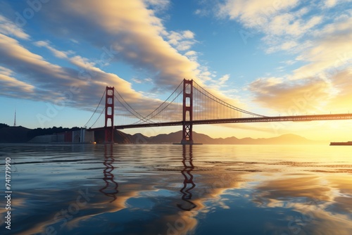 Golden Gate Bridge at sunset © Adobe Contributor