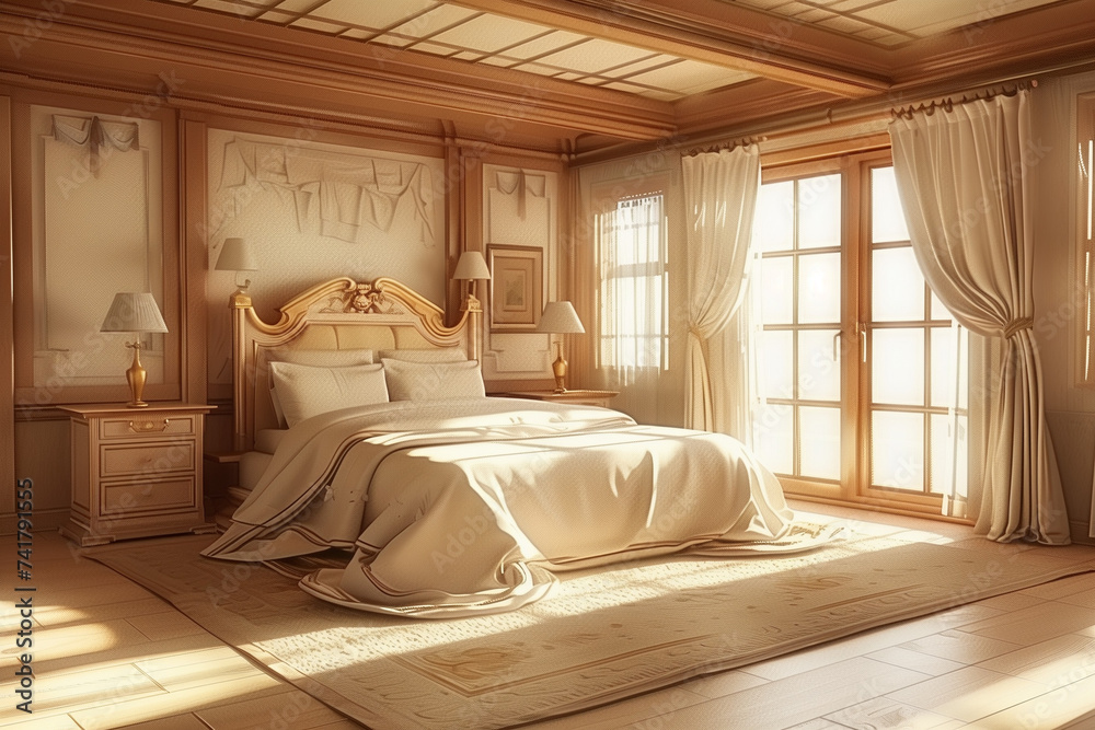 Interior Design: Bedroom.AI generated