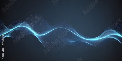 Abstract sound wave background. Long digital waves on an abstract background. © 360VP
