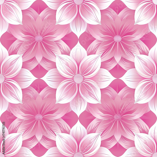 seamless pattern with pink flowers, seamless background, Pink and White background, Pink Wallpaper, Floral Background