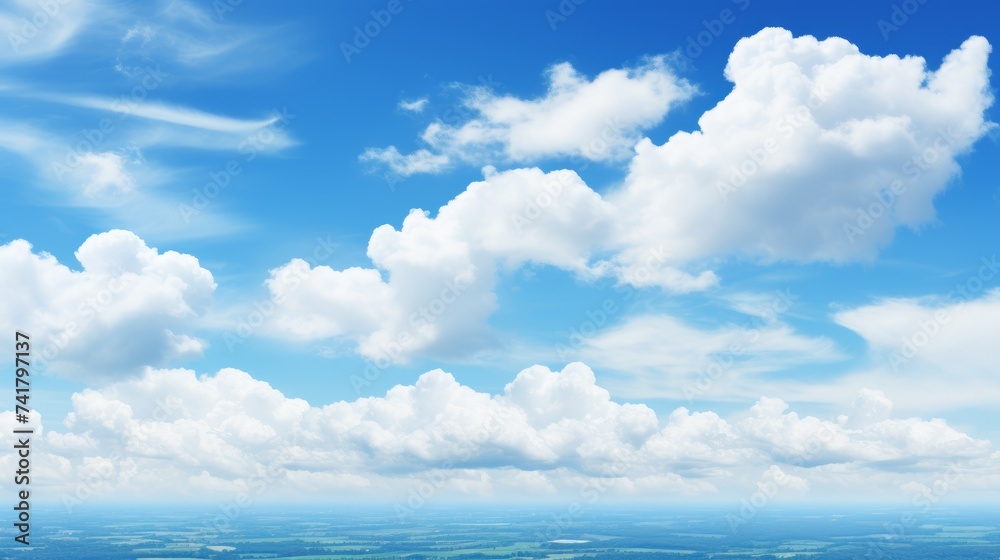 Blue sky with white clouds background Blue sky with white clouds background