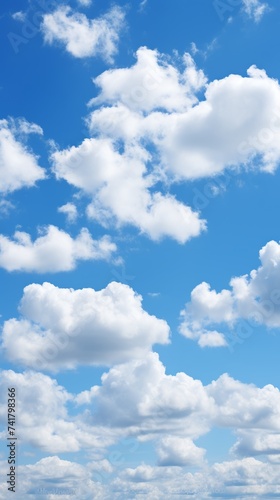 Blue sky with white clouds background © Adobe Contributor