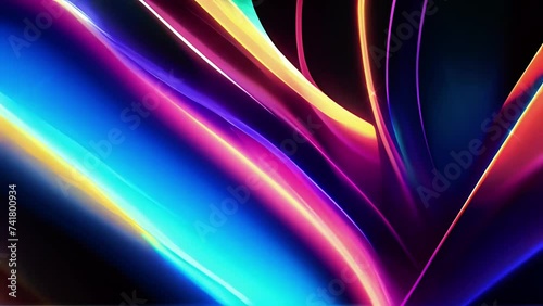 Luminous Symphony: Captivating Colorful Abstract Energy Flow in Shining Light Motion