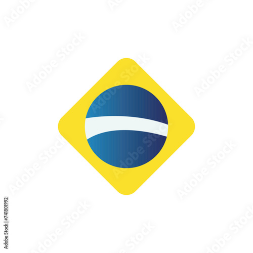Brazil Flag, world Flag, Brasil Icon, Minimal flag icon.