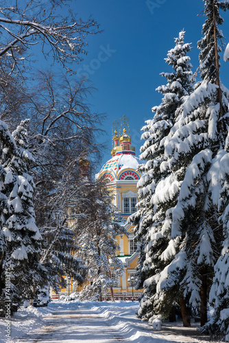 Holy Ascension Cathedral in Almaty, Kazakhstan