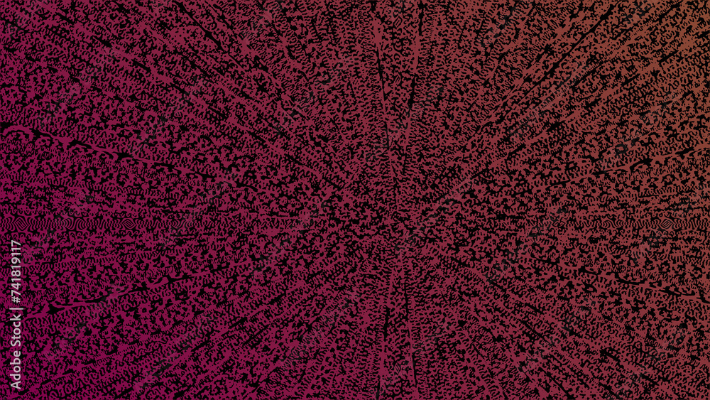 Fototapeta premium An illustration of a red gradient with black splotches and spots.