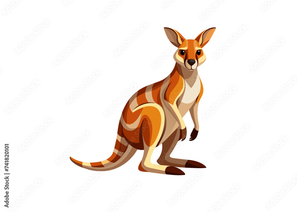 Obraz premium kangaroo cartoon illustration