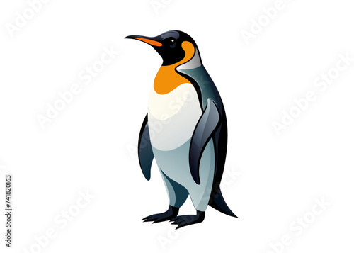 Cute emperor penguin isolated vector