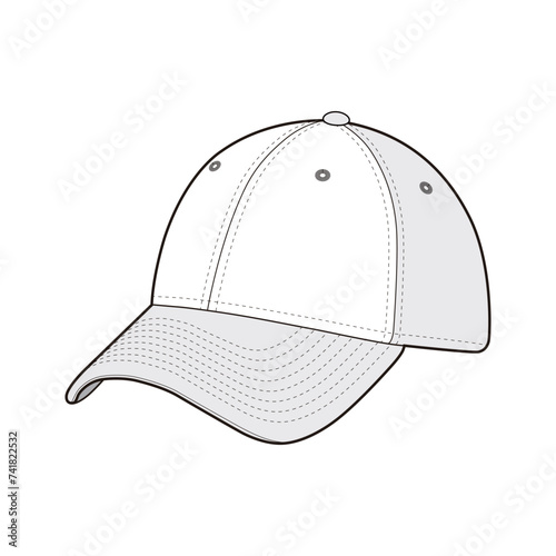 39Thirty Fitted Cap Precision Vector Design Illustration