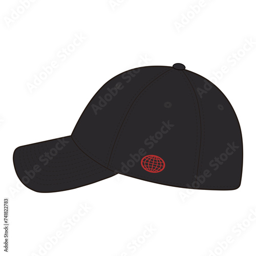 39Thirty Fitted Cap Precision Vector Design Illustration