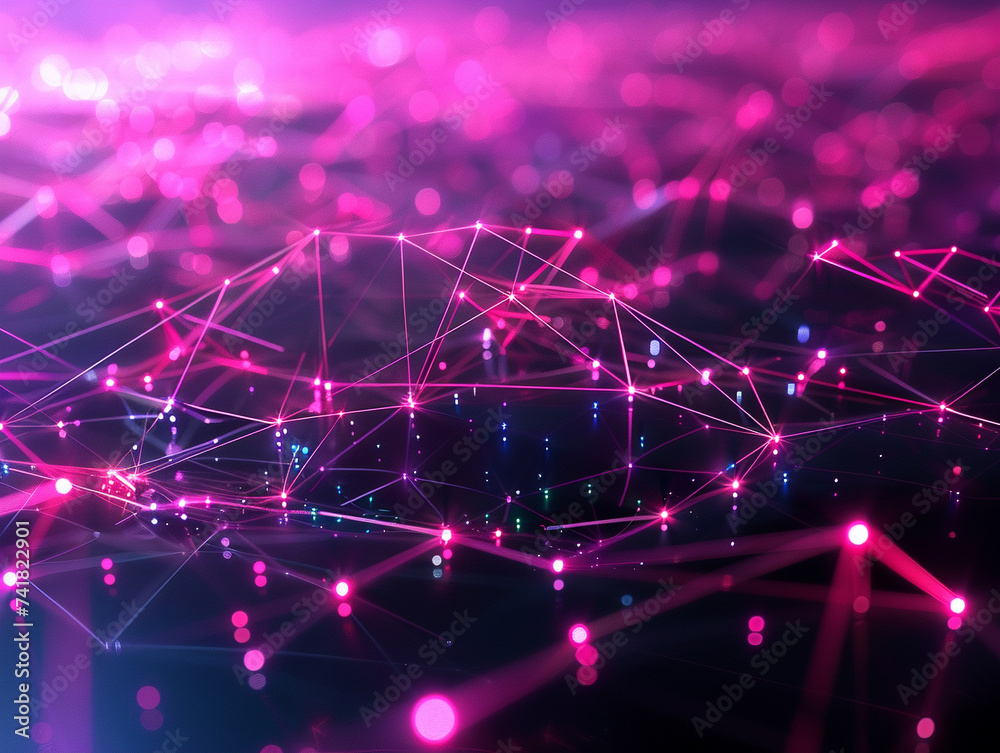 3d render of a vast network of neon lines and nodes representing a digital landscape 3d render of a vast network of neon lines and nodes representing a digital landscape