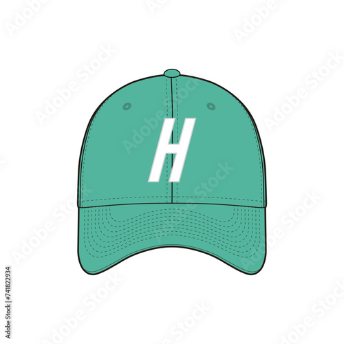 39Thirty Fitted Cap Precision Vector Design Illustration