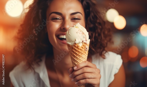 A happy, smiling, comical a...