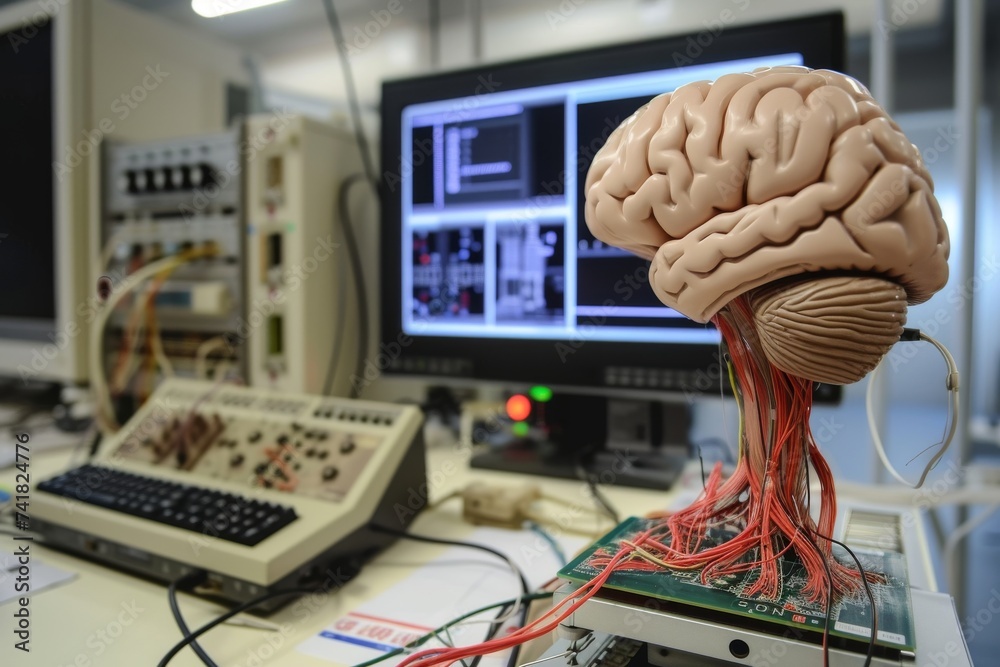 AI Brain Chip neurotechnology trend. Artificial Intelligence ...