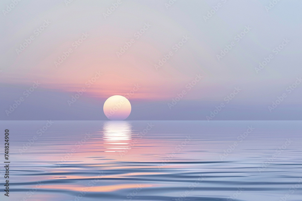 Illustration of a clean minimalist horizon at dawn