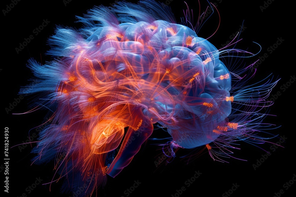 AI Brain Chip bioinformatics. Artificial Intelligence brain computer ...