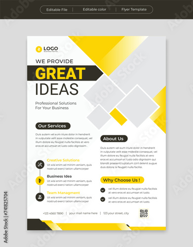 Corporate business multipurpose flyer design and brochure cover page template