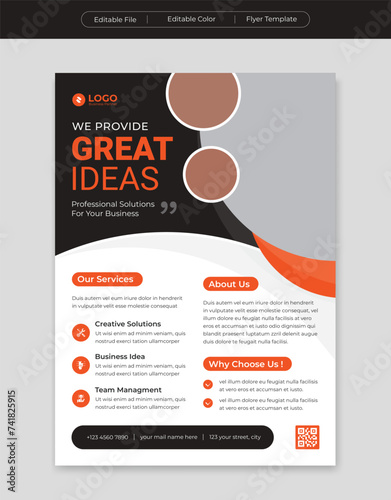 Corporate business multipurpose flyer design and brochure cover page template