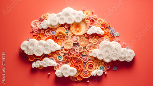 An enchanting childrens illustration created in the whimsical quilling style