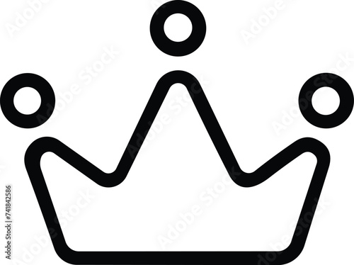 Crown icon. crown of king symbol. Hat or cap for royal prince or queen. Vector illustration