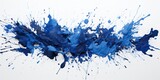 Blue drop watercolor splash paint draw ink graphic art. Decoration background on paper canvas can be used like mock up or creative template scene