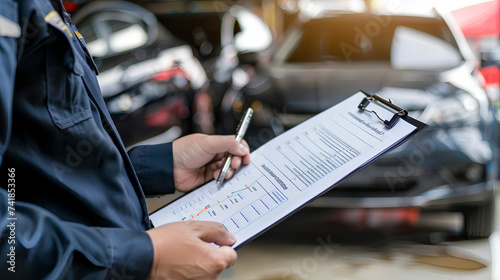 Car auto services and maintenance check.