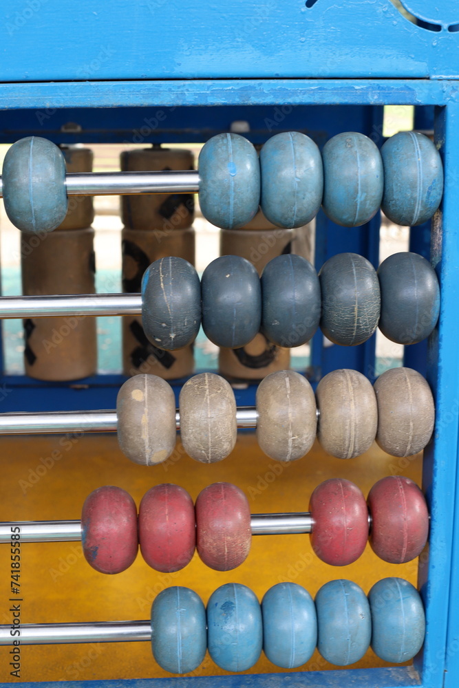 Equipment for games and sports on the playground in the city park. Equipment for games and sports on the playground in the city park.