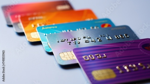 Colorful Credit Cards Displayed