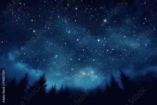 calming twilight sky filled with twinkly stars.