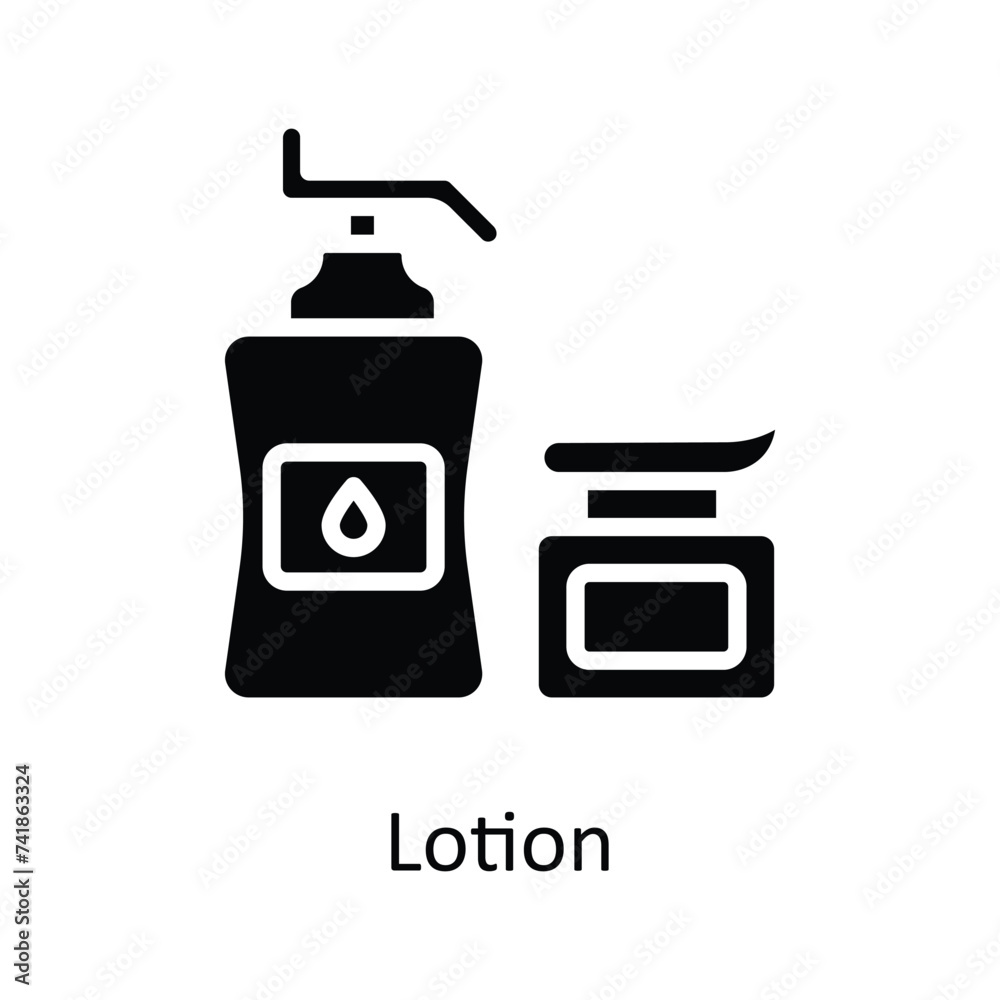 Lotion vector solid icon style illustration. EPS 10 File stock illustration Lotion vector solid icon style illustration. EPS 10 File stock illustration