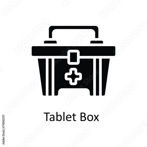 Tablet Box vector solid icon style illustration. EPS 10 File stock illustration