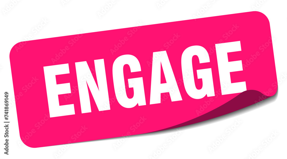 engage sticker. engage label