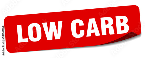 low carb sticker. low carb label