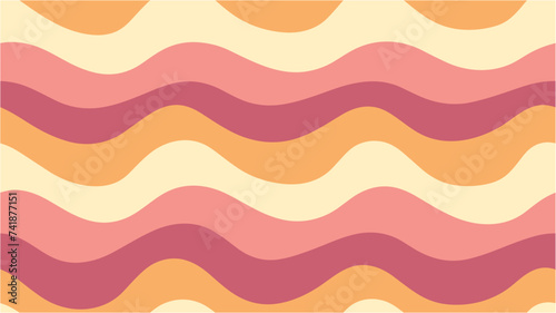 Abstract background with colorful geometric shapes. Groovy hippie retro background. Abstract seamless striped pattern. Creative vertical stripes background. Flat design, hippie aesthetic.
