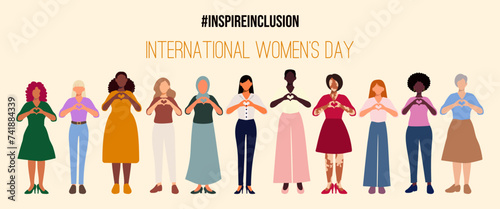 International Women's Day banner.  #InspireInclusion March 8th.