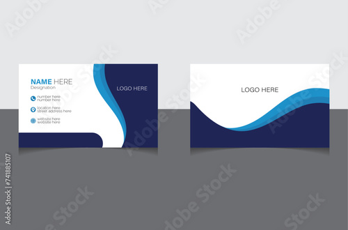 "standard and modern double sided business card template"
