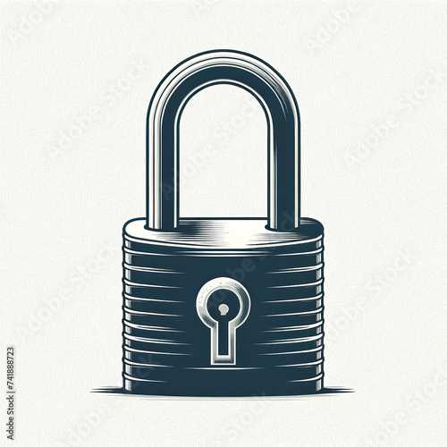 Simple illustration of a padlock, symbolizing security.